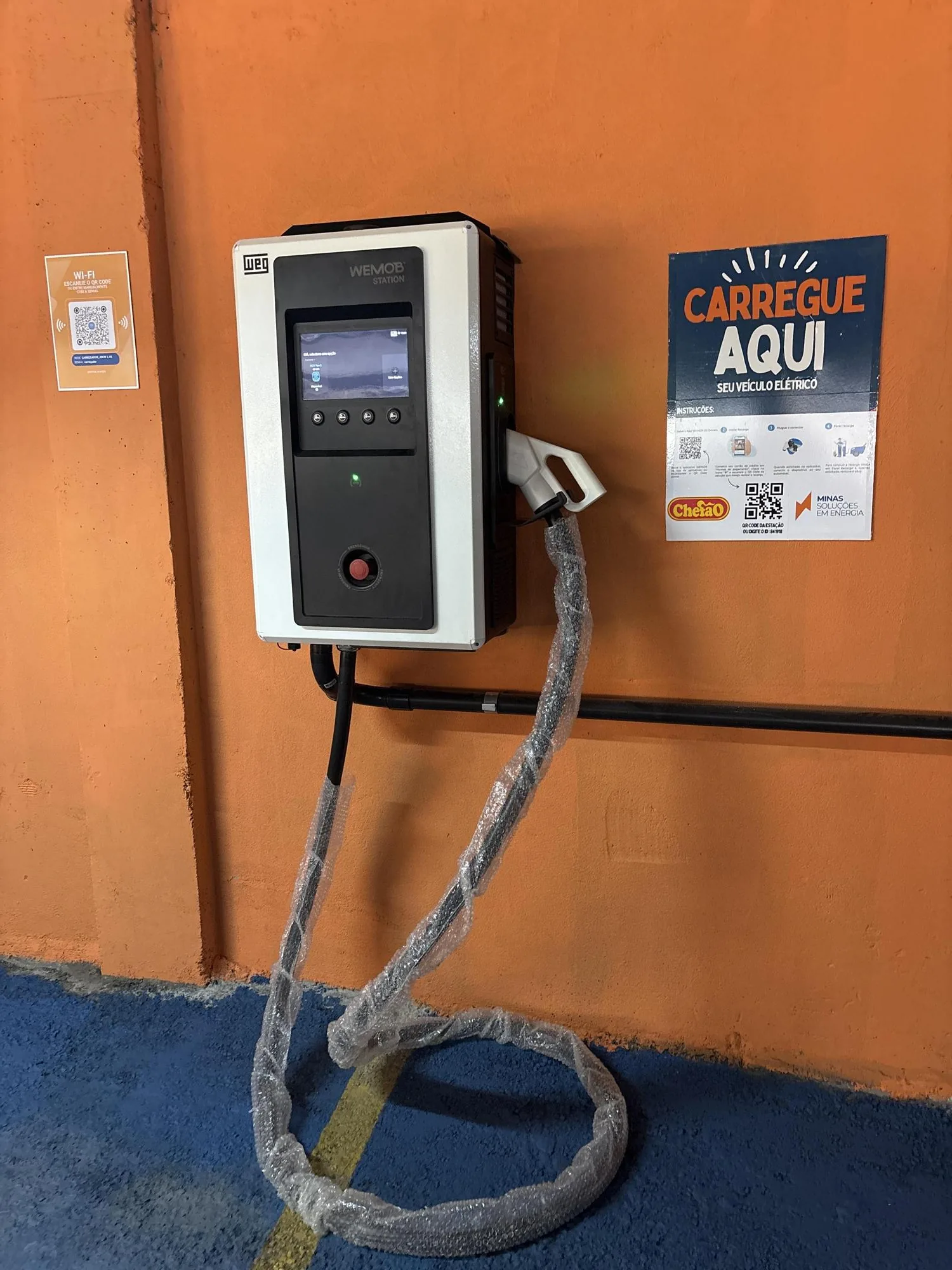 CHEFÃO (ESTACIONAMENTO COBERTO)- ELETROPOSTO BY MINAS ENERGIA (APP TUPI)-  40 KW