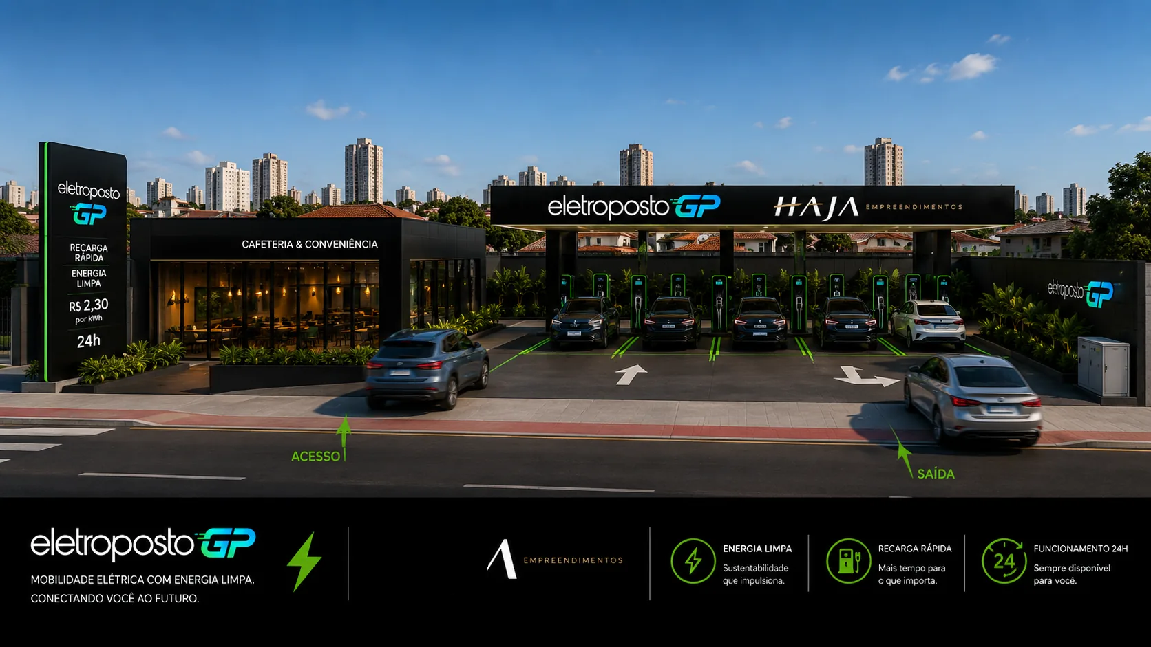 (EM CONSTRUÇÃO) ELETROPOSTOGP - HAJA EMPRENDIMENTOS (HUB DE CARREGAMENTO COM 6 VAGAS, PREVISÃO OUTUBRO 2026) (COMING SOON)
